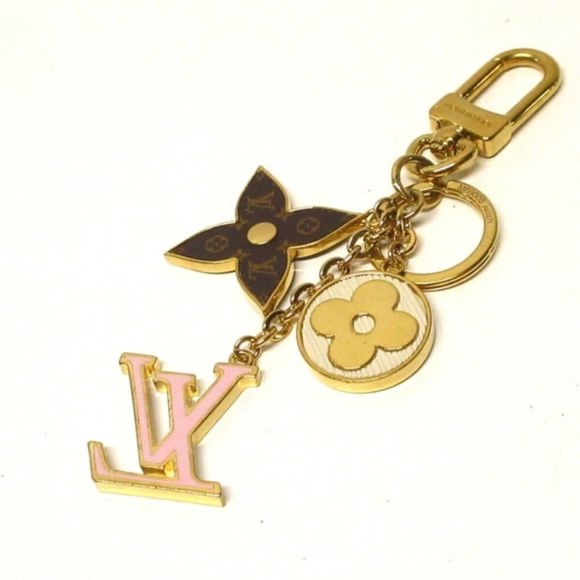 Louis Vuitton Accessories - 100% Authentic LOUIS VUITTON Porte Cles Spring Street Gold Pink Keycharm